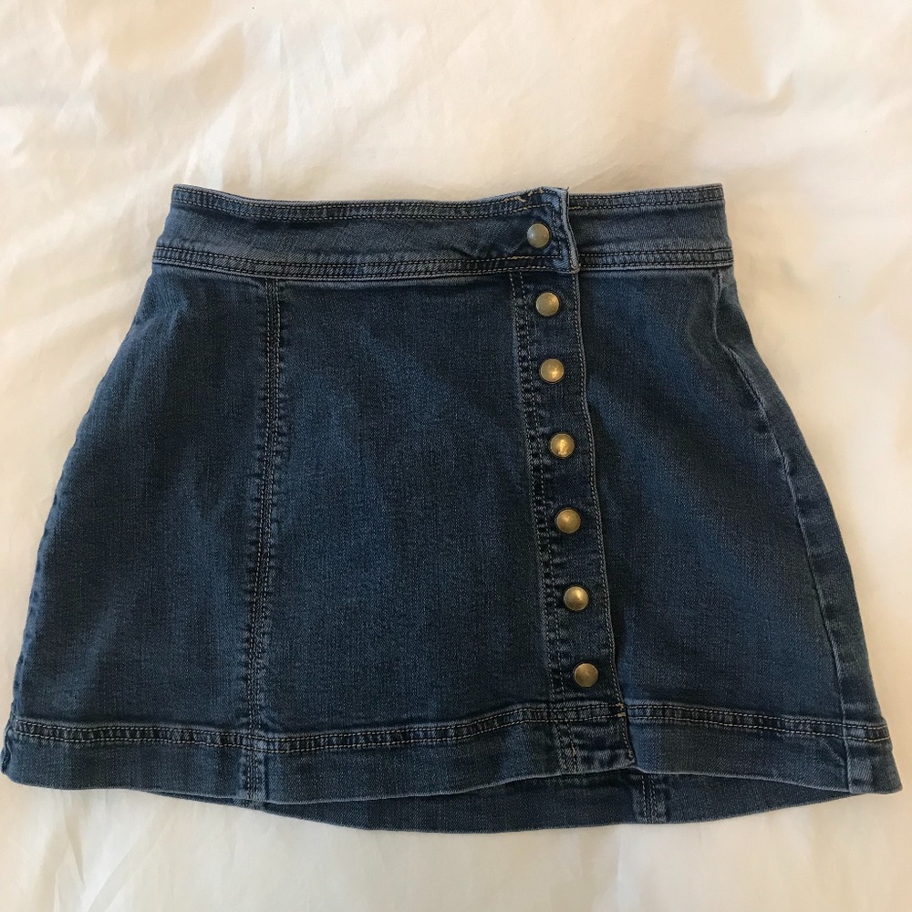 Free People Button Up Skirt